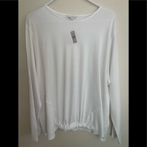 J Jill white jersey top NWT